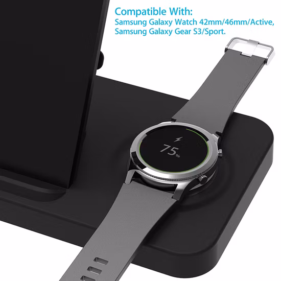 Магнитное беспроводное зарядное устройство 3 в 1 мощностью 22,5 Вт для наушников-часов телефона